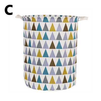 Okrugle košare za prljavu odjeću Igračke Sklopive vreće za kante Pamučna lanena košara za rublje Spremište protiv prašine Vodootporna korpa za bačvu