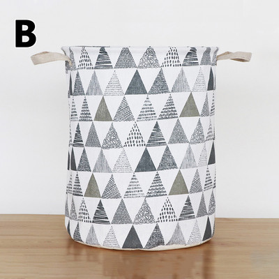 Okrugle košare za prljavu odjeću Igračke Sklopive vreće za kante Pamučna lanena košara za rublje Spremište protiv prašine Vodootporna korpa za bačvu