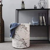 Puuvillane määrdunud pesukorv Kokkupandav ümmargune veekindel korraldaja ämber Riided Mänguasjad Suure mahutavusega koduhoiukorv