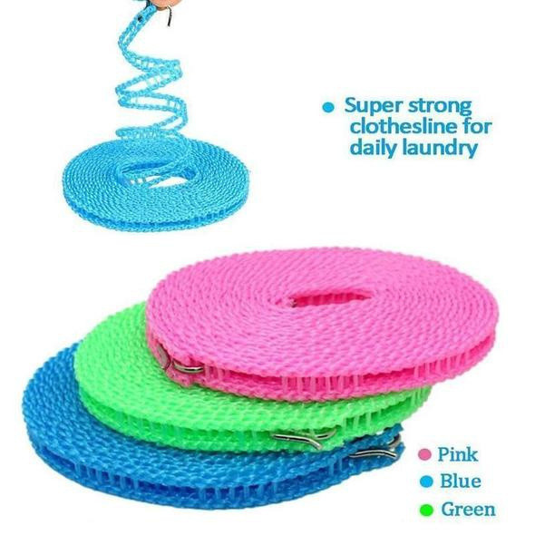 Prijenosni protuklizni konop za odjeću otporan na vjetar Konop za odjeću tipa ograde za sušenje užeta za poplun 5M konop za odjeću Konop za odjeću za putovanja na otvorenom