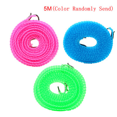 HOOMIN Stalak za sušenje odjeće Konop od nehrđajućeg čelika Uvlačni konopci Sušilica za odjeću Organizator Vješalica za rublje Kućna pohrana