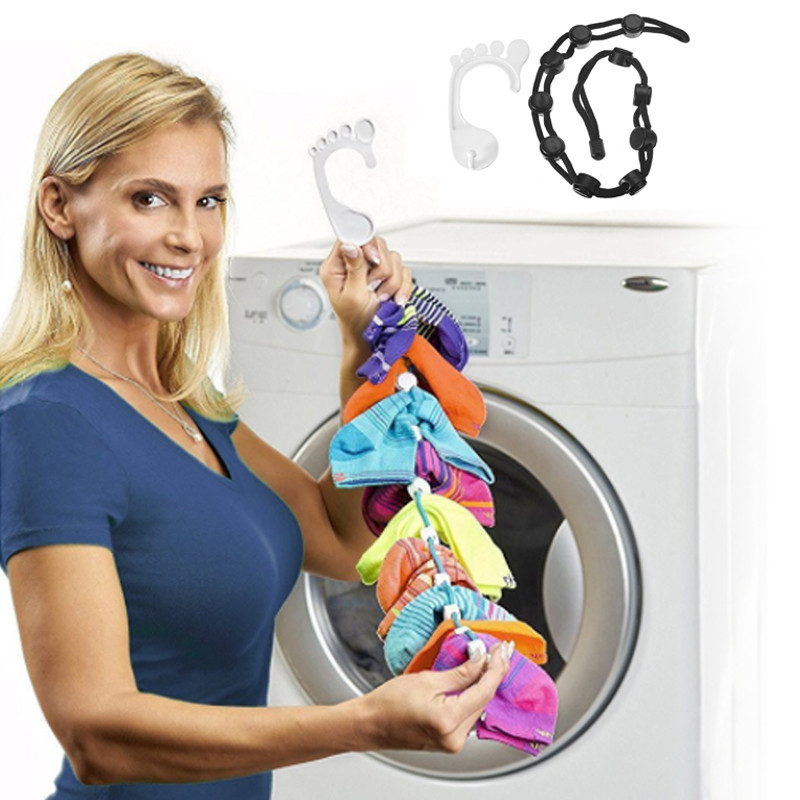 Organizator za pohranjivanje čarapa, podesivo sušenje čarapa, uže za vješanje, kućno prijenosno neklizajuće čarape, suha vješalica