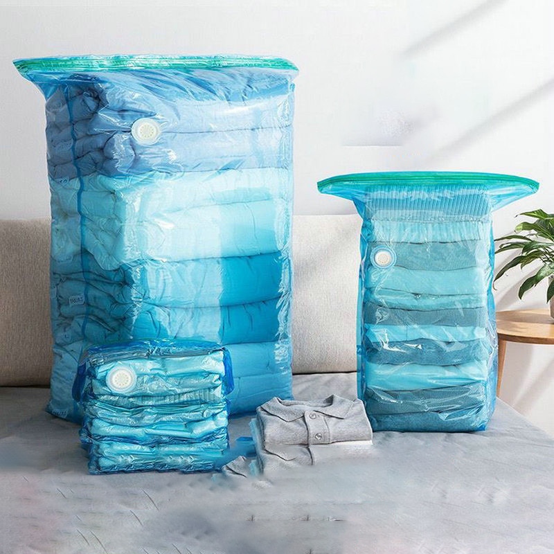 Vakuumska kompresijska vrećica visokog kapaciteta Odjeća za besplatno pumpanje Poplun Skupljanje Zadebljanje Završna obrada Putna pohrana Zatvorena vrećica Plava