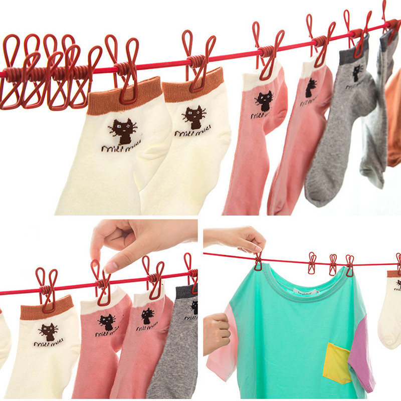 Prijenosni uže za odjeću Vjetrootporno uže za sušenje odjeće Stalak za sušenje tkanine Konop za vješanje Vanjsko kampiranje Putovanje u zatvorenom prostoru Višenamjenski alati