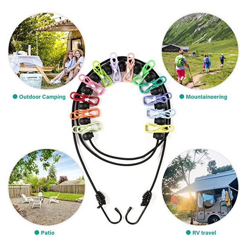 Konop za rublje na uvlačenje Hotelski dom Praonica rublja Viseća odjeća Kaput Šal Linija za sušenje Prijenosni Kampiranje Putovanje Planinarenje