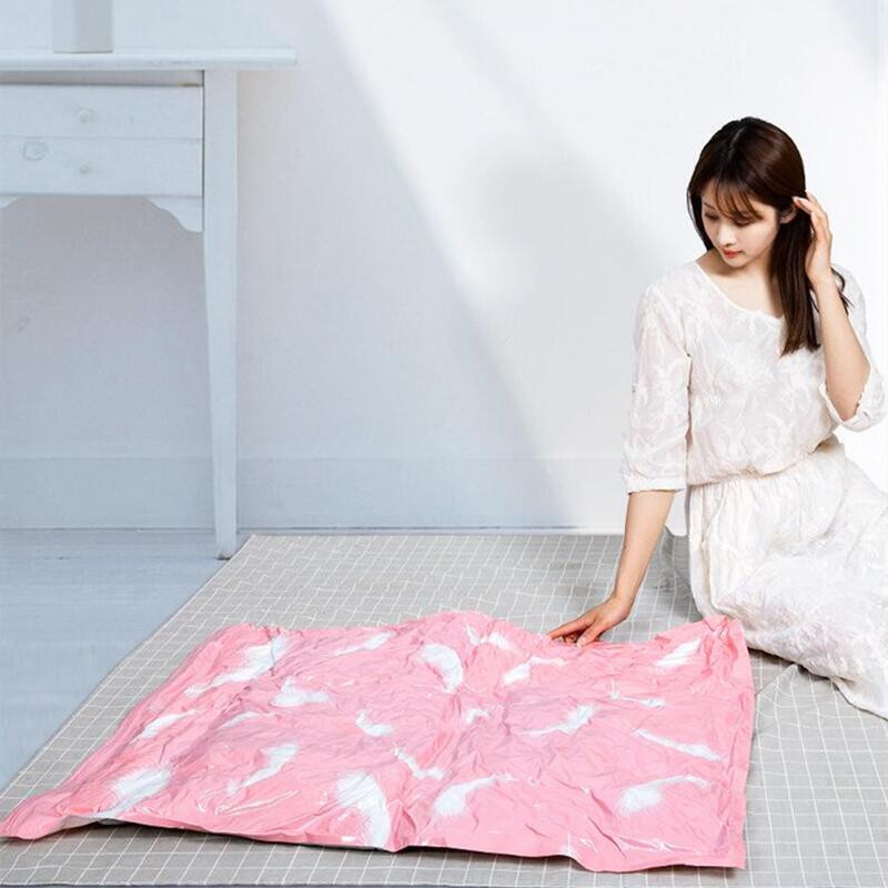 Daugkartinio naudojimo vakuuminis maišelis ir siurblio dangtelis, skirtas drabužiams laikyti dideliame plastikiniame kompresiniame tuščiame maišelyje Kelioniniai priedai, laikymo talpykla