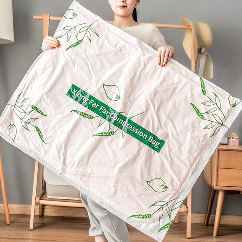 Daugkartinio naudojimo vakuuminis maišelis ir siurblio dangtelis, skirtas drabužiams laikyti dideliam plastikiniam kompresiniam tuščiam maišeliui Kelioniniai priedai, laikymo talpykla