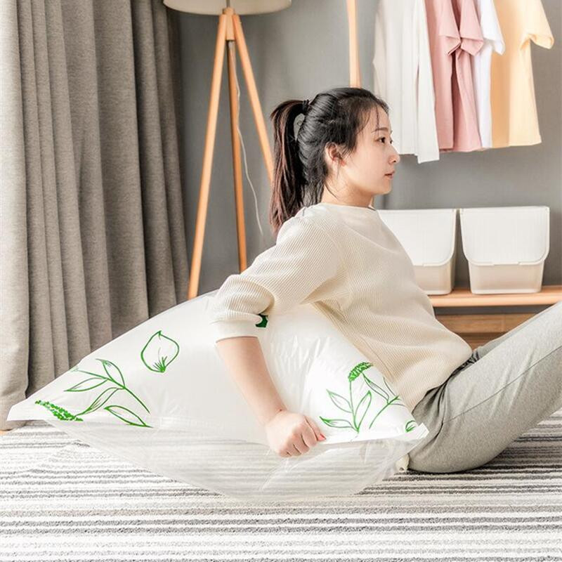 Daugkartinio naudojimo vakuuminis maišelis ir siurblio dangtelis, skirtas drabužiams laikyti dideliam plastikiniam kompresiniam tuščiam maišeliui Kelioniniai priedai, laikymo talpykla