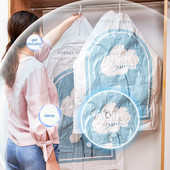 Višekratna viseća vakuumska vrećica za pohranu odjeće i pumpa s vješalicom Ormar Organizator Stalak za odjeću Usisavanje Prazne vrećice