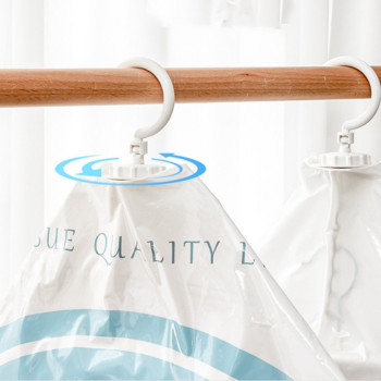 Επαναχρησιμοποιήσιμη τσάντα αποθήκευσης ρούχων με κενό σκούπα και αντλία με κρεμάστρα Ντουλάπα ντουλάπα Organizer Ράφι ρούχων Αναρρόφηση άδεια σακούλες