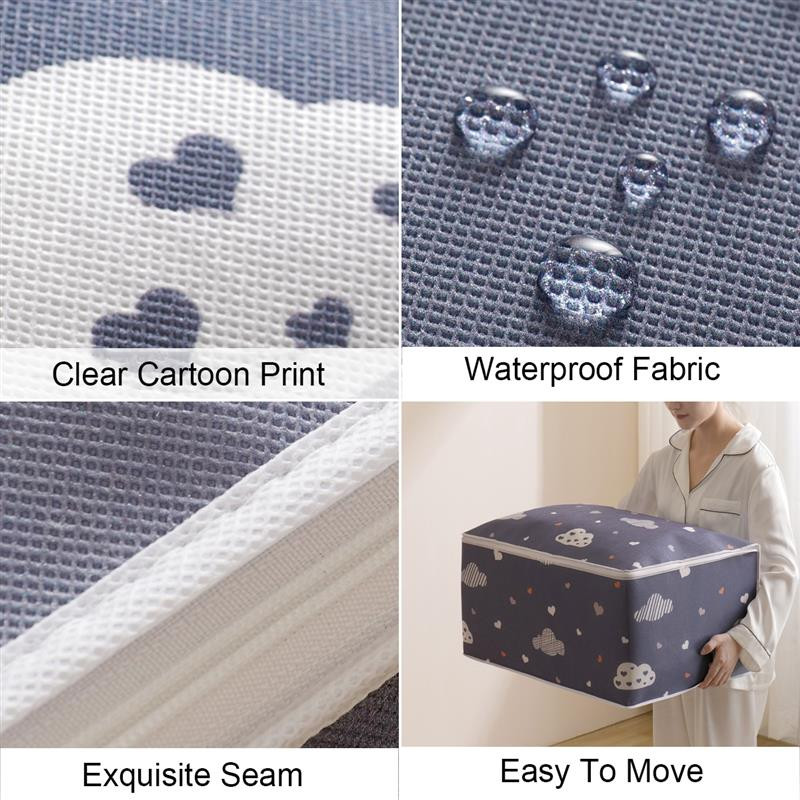 Salokāmi glabāšanas maisiņi Segas organizatora kaste Ūdensnecaurlaidīga drēbju sega Šķirošanas somas zem gultas Uzglabāšanas mitrumizturīgs organizators