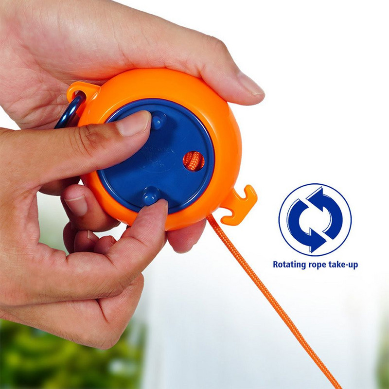 8 metru izvelkama drēbju aukla pārnēsājama kempinga ceļojumu drēbju līnija iekštelpām, āra, elastīga, regulējama drēbju aukla, populāra