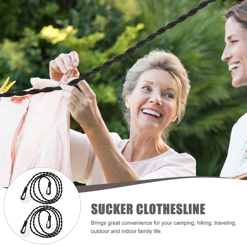 Konop za rublje Užad Odjeća Kampiranje Sušenje rublja Putna Elastična vješalica Prijenosna vješalica Otporna na vjetar Konopci za van na uvlačenje