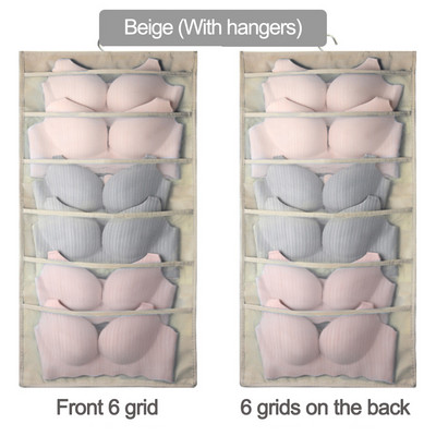 8-36 rešetke Dvostrano donje rublje Grudnjak Organizator za pohranu Torba za vješanje na vratima ormara Odjeća Čarape Kratka kutija za dom