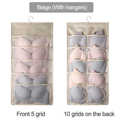8-36 rešetke Dvostrano donje rublje Grudnjak Organizator za pohranu Torba za vješanje na vratima ormara Odjeća Čarape Kratka kutija za dom
