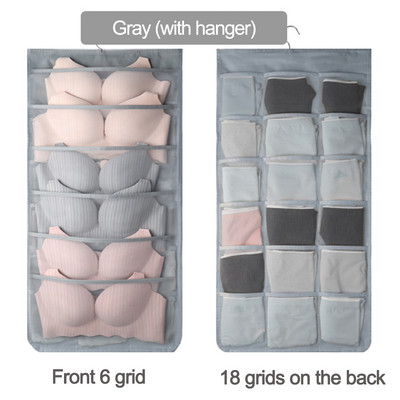 8-36 rešetke Dvostrano donje rublje Grudnjak Organizator za pohranu Torba za vješanje na vratima ormara Odjeća Čarape Kratka kutija za dom