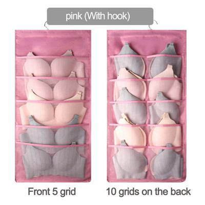 8-36 rešetke Dvostrano donje rublje Grudnjak Organizator za pohranu Torba za vješanje na vratima ormara Odjeća Čarape Kratka kutija za dom