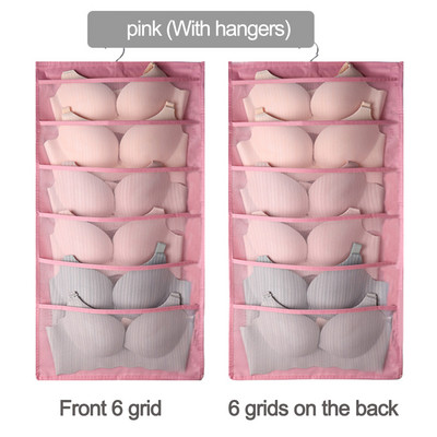 8-36 rešetke Dvostrano donje rublje Grudnjak Organizator za pohranu Torba za vješanje na vratima ormara Odjeća Čarape Kratka kutija za dom