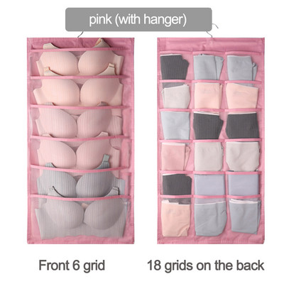 8-36 rešetke Dvostrano donje rublje Grudnjak Organizator za pohranu Torba za vješanje na vratima ormara Odjeća Čarape Kratka kutija za dom