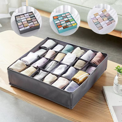 24 Grids Socks Storage Box Συρτάρι κάλτσες Organizer Ντουλάπα ντουλάπα Organizers Για σουτιέν Κουτί εσώρουχων Ντουλάπι συρτάρι Organizer