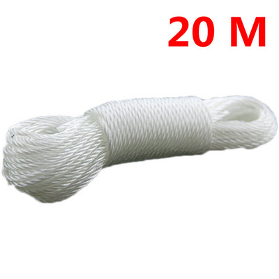 10 m/20 m konop za odjeću Dugo najlonsko uže u boji Penjačko vučno uže Uže za mrežu za sjenilo Konop za rublje Vrtni pribor