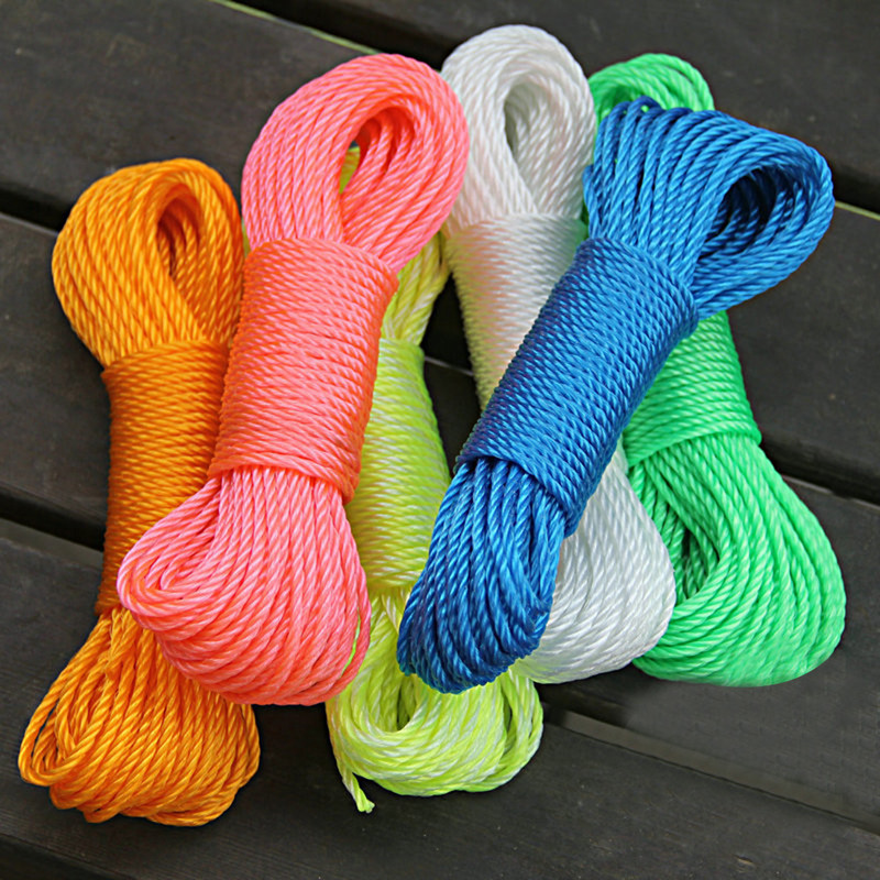 10 m/20 m konop za odjeću Dugo najlonsko uže u boji Penjačko vučno uže Uže za mrežu za sjenilo Konop za rublje Vrtni pribor