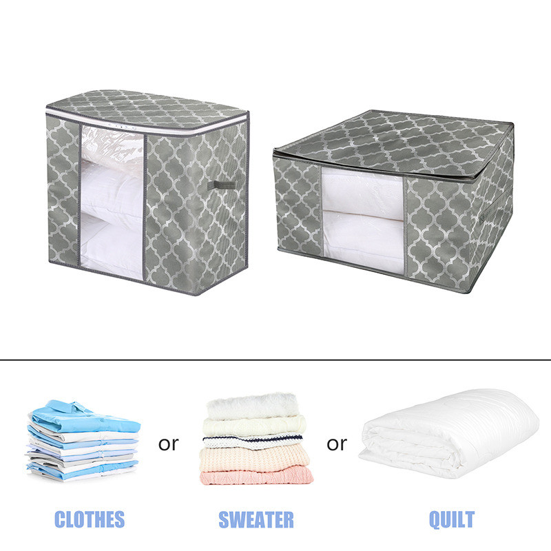 Salokāma glabāšanas kaste Pārnēsājamo apģērbu organizators Sakārtots maisiņš Čemodāns Neausts mājas uzglabāšanas kaste sega glabāšanas konteinera soma Box#D