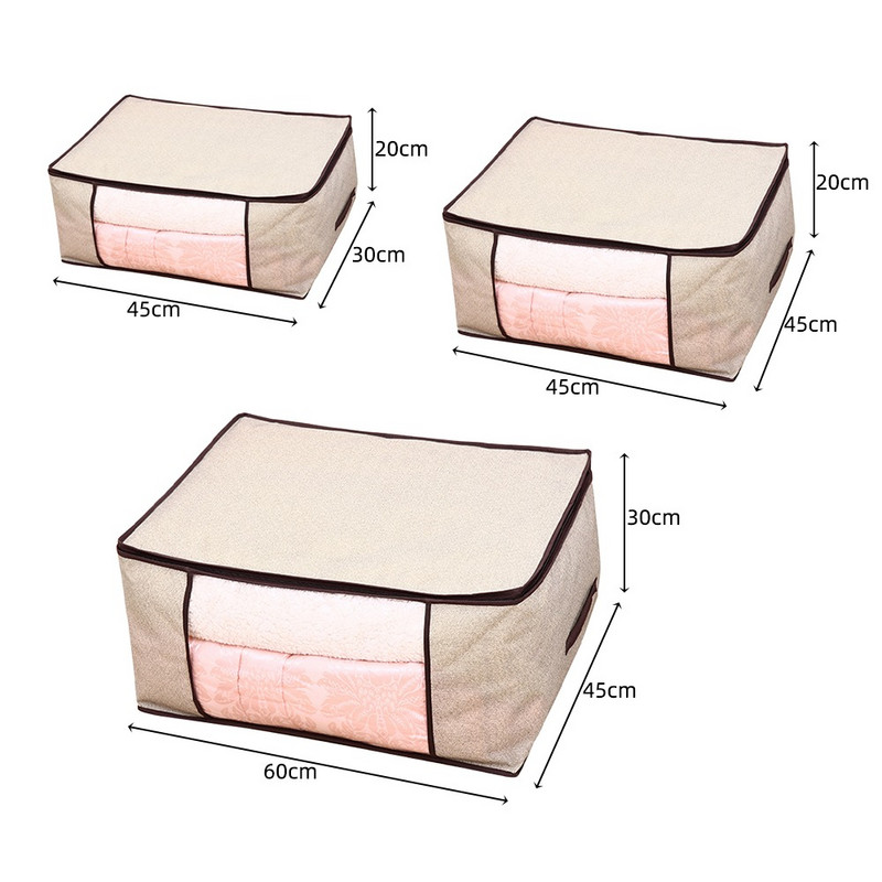 Uzglabāšanas soma drēbēm Segas Salokāmas neausta auduma somas Spilvens sega segas organizators Lielas ietilpības drēbju skapja glabāšanas futrālis