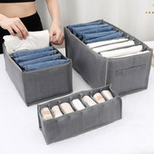 Összehajtott nadrág rendszerező Farmer póló Tároló doboz Szekrény Szervező Fiók Elválasztó Dobozok Fehérnemű Szervezők Ruhatároló