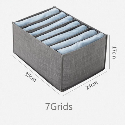 Összehajtott nadrág rendszerező Farmer póló Tároló doboz Szekrény Szervező Fiók Elválasztó Dobozok Fehérnemű Szervezők Ruhatároló