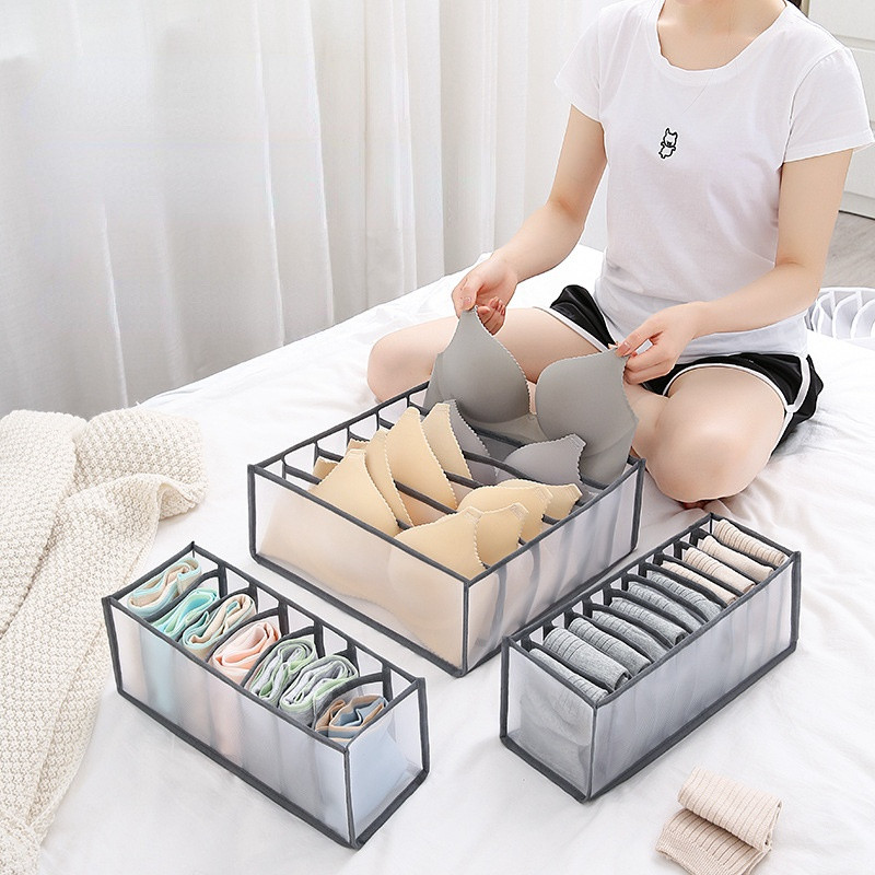Donje rublje Jean Kutija za pohranu Kućanska sklopiva mrežasta torba za pohranu Kutija za pohranu s pregradama Kutija za pohranu periva tkanina