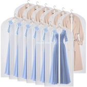 Apģērbs Piekarināms Putekļu pārsegs Kāzu kleitas pārvalks Uzvalks Mētelis Uzglabāšanas soma Caurspīdīgs apģērba maiss Organizators Garderobe Piekarināms Apģērbu Pārvalks