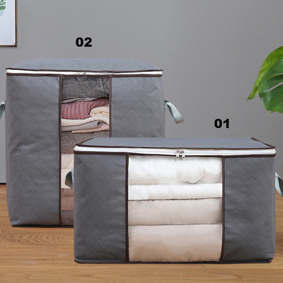 Krāsains salokāms bambusa kokogļu segas glabāšanas soma Apģērbi Džemperis Sega Organizators Kaste Uzglabāšanas soma Mājsaimniecības organizācijas