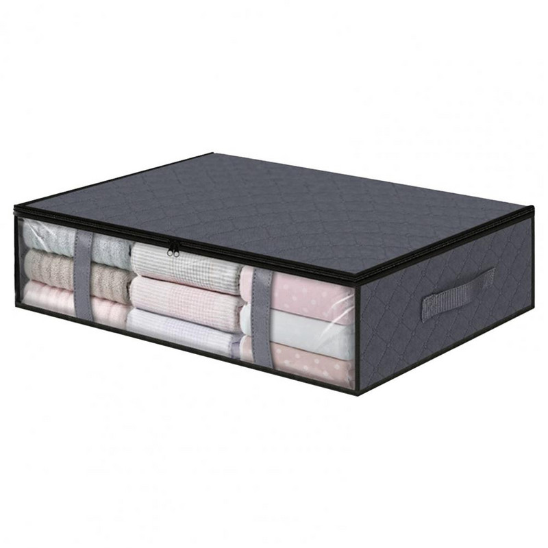 Чанта за съхранение на юргани от нетъкан текстил Лека, здрава, носеща полезна кошче за съхранение на дрехи под леглото