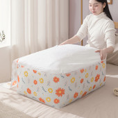 Apdrukātu apģērbu glabāšanas maisiņu organizētāji Sega segas uzglabāšanas soma Ūdensnecaurlaidīga segas drēbju organizators Putekļu necaurlaidīgs drēbju skapja organizators