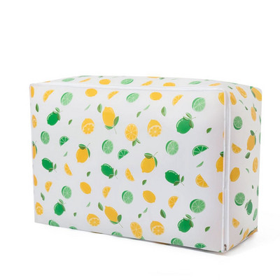 Apdrukātu apģērbu glabāšanas maisiņu organizētāji Sega segas uzglabāšanas soma Ūdensnecaurlaidīga segas drēbju organizators Putekļu necaurlaidīgs drēbju skapja organizators