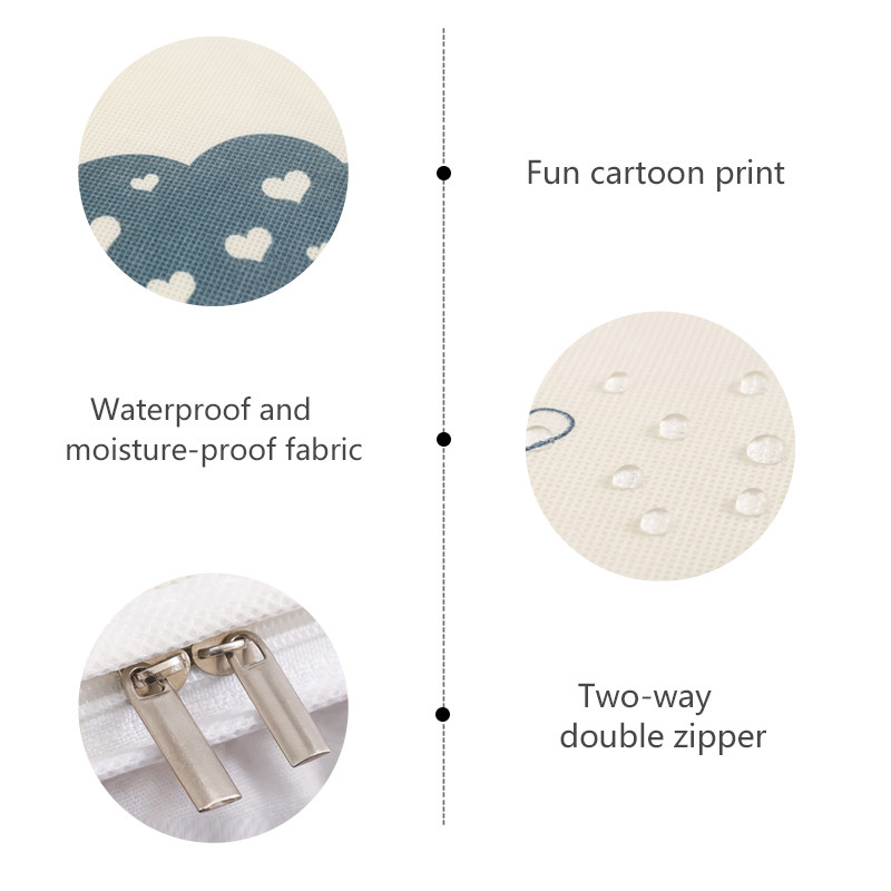 Lielas ietilpības salokāmi segas apģērbi skapis uzglabāšanas soma drēbju skapja organizators putekļu necaurlaidīgs smagie apģērbi bagāžas uzglabāšanas soma