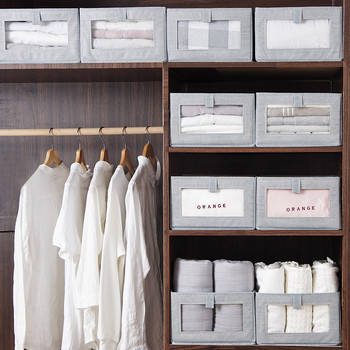 Видими органайзери за гардероб за съхранение на дрехи, тениски, артефакт за съхранение на дънки, бельо, панталони, органайзер, кутия за чекмедже на шкафа