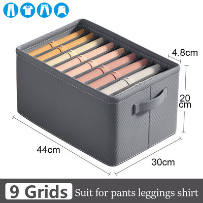 Nähtavad garderoobi hoiuruumid riiete T-särkide hoidmiseks Artefaktid Teksad Aluspesu Püksid Korralduskarp kapisahtli jaoks