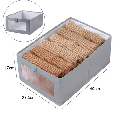 Nähtavad garderoobi hoiuruumid riiete T-särkide hoidmiseks Artefaktid Teksad Aluspesu Püksid Korralduskarp kapisahtli jaoks