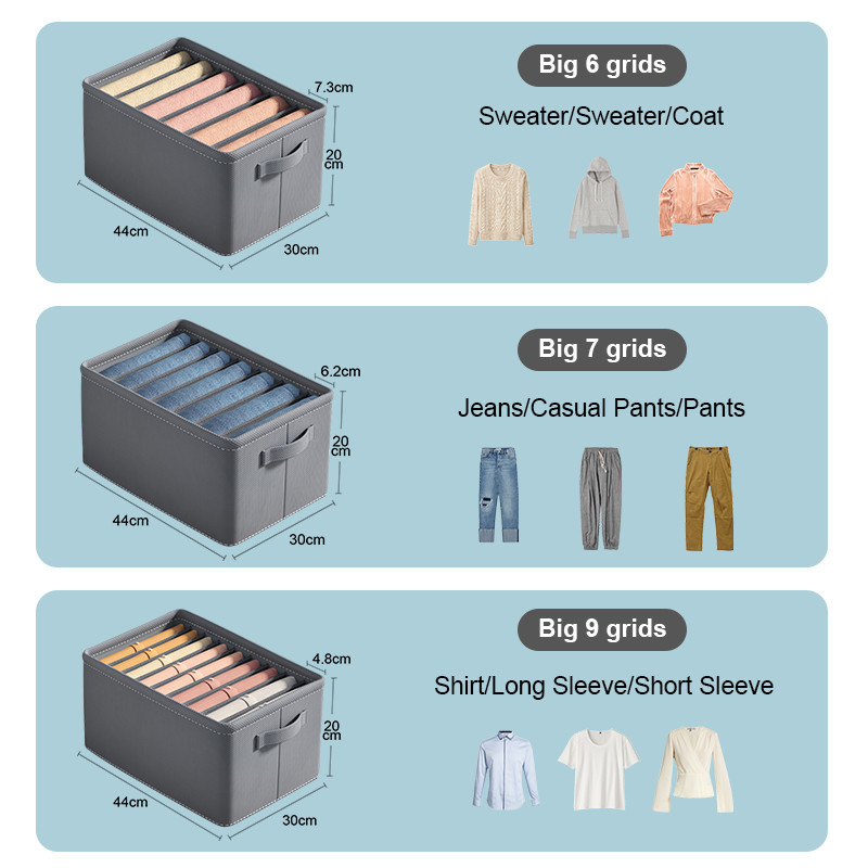 Odjeća T-shirts Kutija za pohranu Ormar Organizatori za pohranu Artefact Jeans Donje rublje Hlače Organizator Kutija Ormarić Organizatori za ladice