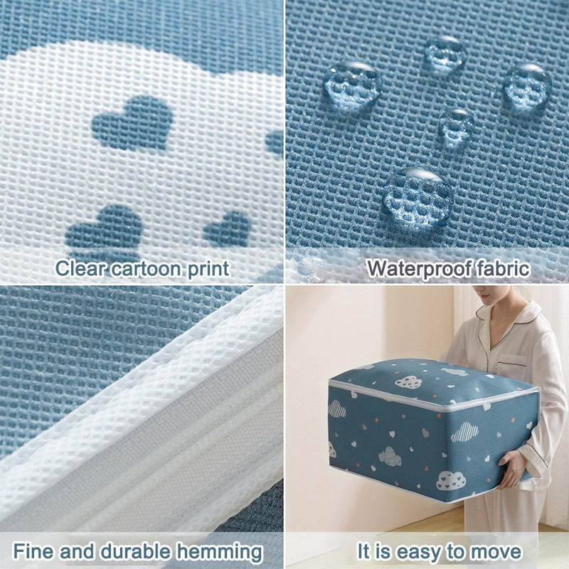 Organizator sklopive kutije za pohranjivanje od netkanog materijala Prijenosni organizator za odjeću Uredan kovčeg Kutija za pohranjivanje Kućna kutija za pohranjivanje Torba za spremnik za pohranjivanje popluna