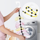 Regulējams zeķu organizators Glabāšanas turētājs Piekarināms Neslīdošs žāvēšanas drēbju aukla Virves dalītājs Pārnēsājams veļas žāvēšanas zeķu rīks