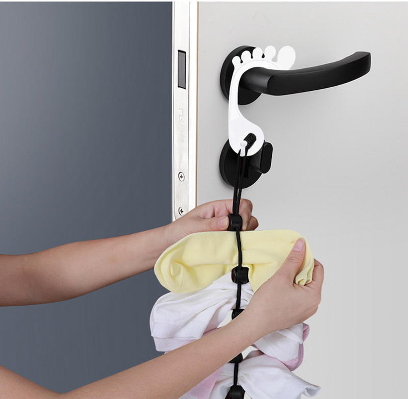 Regulējams zeķu organizators Glabāšanas turētājs Piekarināms Neslīdošs žāvēšanas drēbju aukla Virves dalītājs Pārnēsājams veļas žāvēšanas zeķu rīks