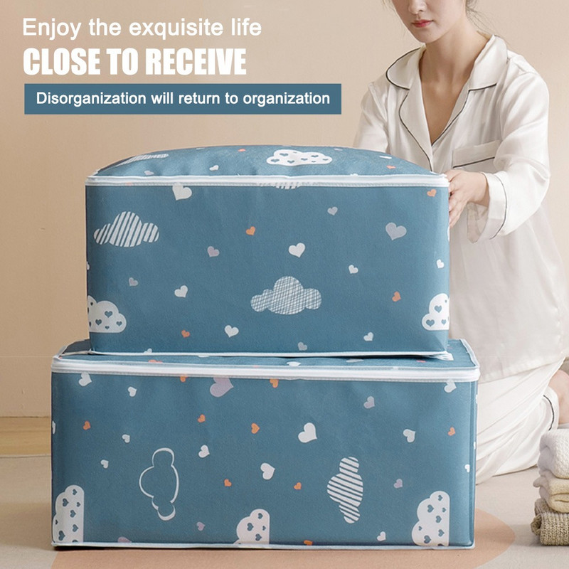 Nova organizator odjeće Vreća za pohranu Sklopivi netkani prozirni prozor Pokrivač za odjeću Poplun Ormar Organizator Kutije Skladištenje u kućanstvu