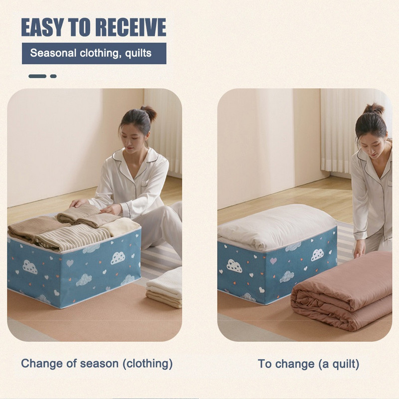 Nova organizator odjeće Vreća za pohranu Sklopivi netkani prozirni prozor Pokrivač za odjeću Poplun Ormar Organizator Kutije Skladištenje u kućanstvu