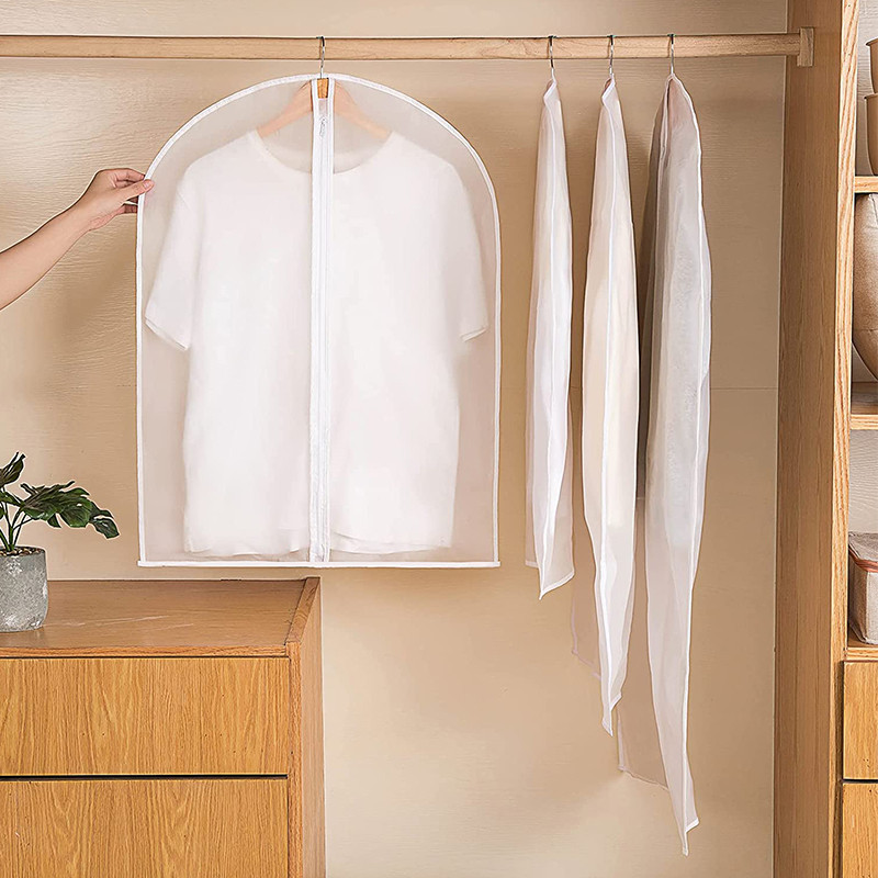 Torba za odjeću Odijelo kaput haljina zaštita odjeće navlaka za prašinu PEVA Proof organizator za pohranu za ormar prozirna odjeća navlaka