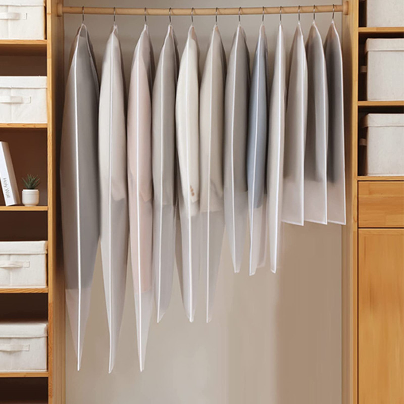 Torba za odjeću Odijelo kaput haljina zaštita odjeće navlaka za prašinu PEVA Proof organizator za pohranu za ormar prozirna odjeća navlaka