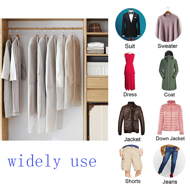Torba za odjeću Odijelo kaput haljina zaštita odjeće navlaka za prašinu PEVA Proof organizator za pohranu za ormar prozirna odjeća navlaka