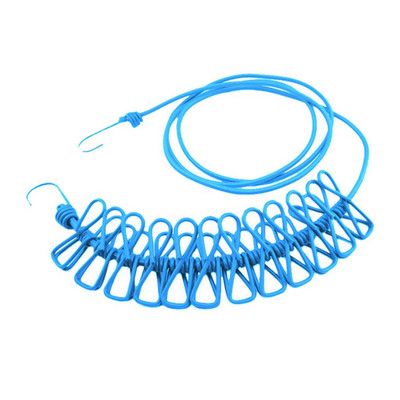 Konop za rublje od 180 cm s 12 kopči Višenamjenski konop za sušenje odjeće s vješalicom Čelične kvačice za konop za odjeću Prijenosni kućni konop za rublje